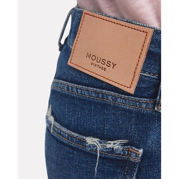 MOUSSY VINTAGE Glendele Distressed Skinny Jeans High Rise Dark Denim Sz 24 - Picture 5 of 5